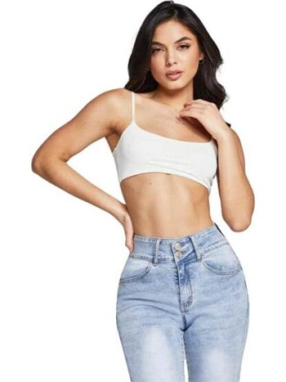 JEANS PUSH UP CINTURA REGULAR GRIS SEVEN JEANS