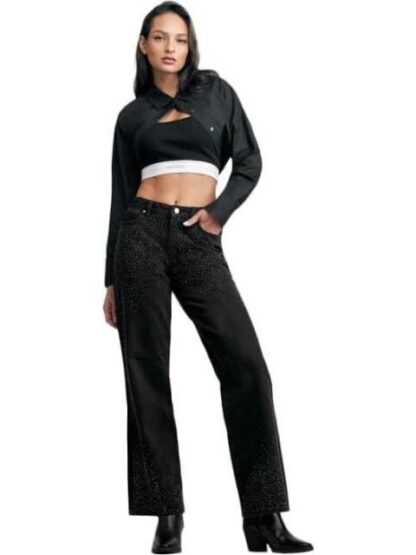 JEANS RECTOS CINTURA ALTA NEGRO ATMOSPHERE DNM