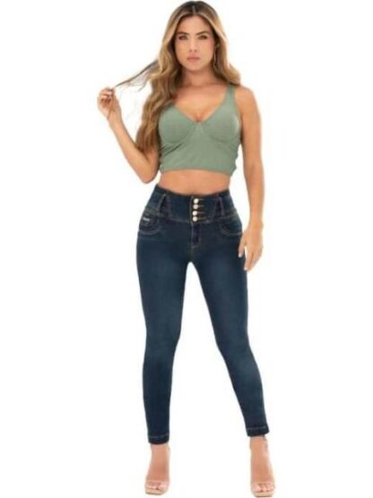 JEANS SKINNY CINTURA ALTA AZUL FERGINO