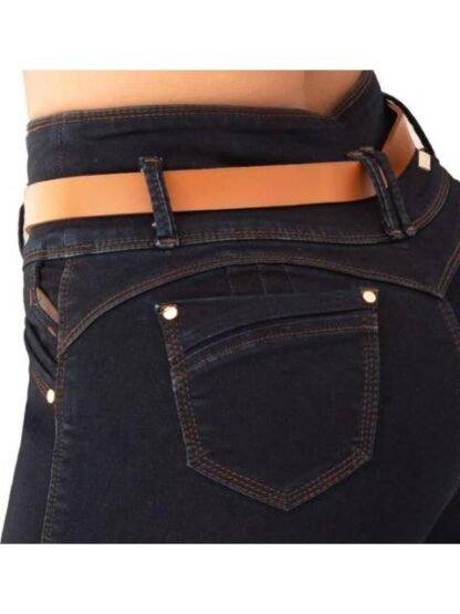 JEANS SKINNY CINTURA SUPER ALTA AZUL INDIGO FERGINO - Image 4