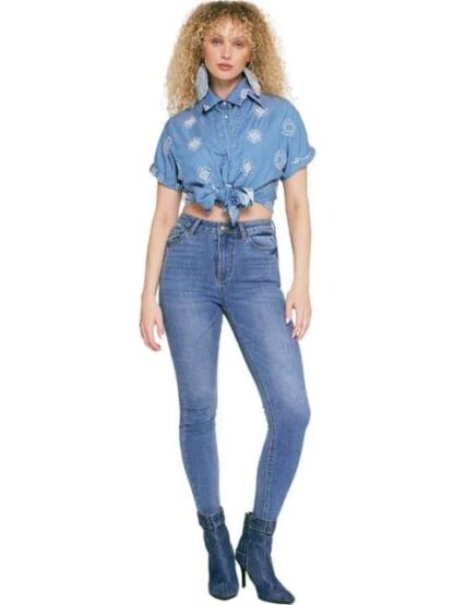JEANS SUPER SKINNY CINTURA REGULAR GRIS ATMOSPHERE DNM