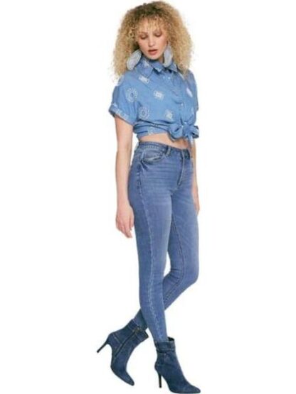 JEANS SUPER SKINNY CINTURA REGULAR GRIS ATMOSPHERE DNM - Image 4