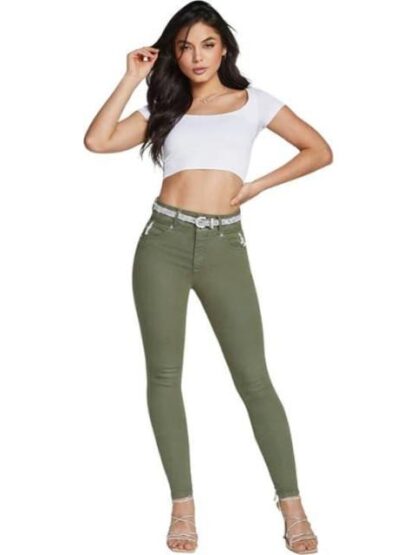 JEANS SUPER SKINNY VERDE OLIVO SEVEN JEANS
