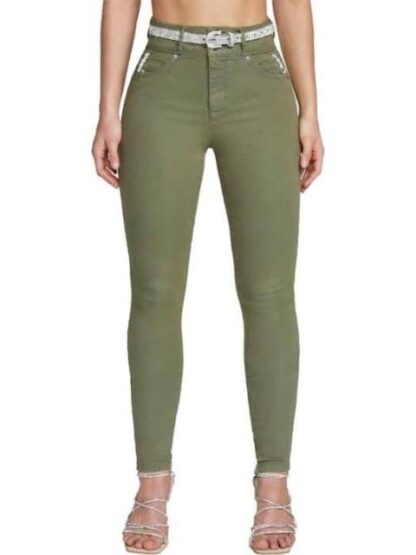 JEANS SUPER SKINNY VERDE OLIVO SEVEN JEANS - Image 2