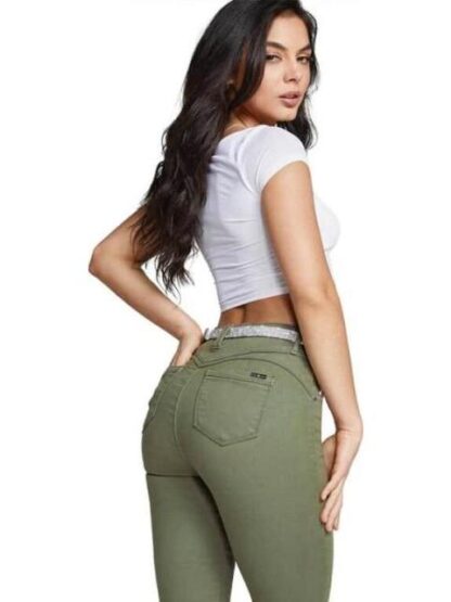 JEANS SUPER SKINNY VERDE OLIVO SEVEN JEANS - Image 3