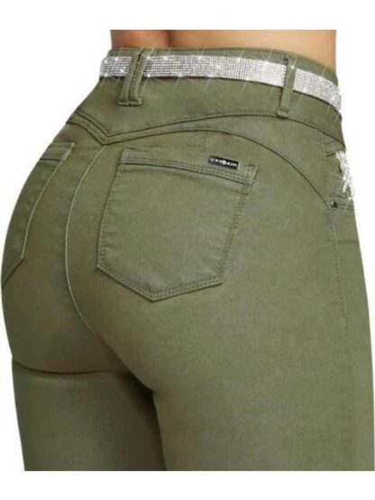 JEANS SUPER SKINNY VERDE OLIVO SEVEN JEANS - Image 5