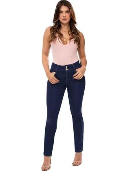 JEANS SUPERSKINNY CINTURA ALTA GRIS FERGINO