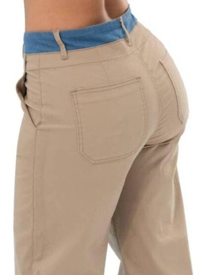 JEANS WIDE LEG CINTURA REGULAR BEIGE FERGINO - Image 3