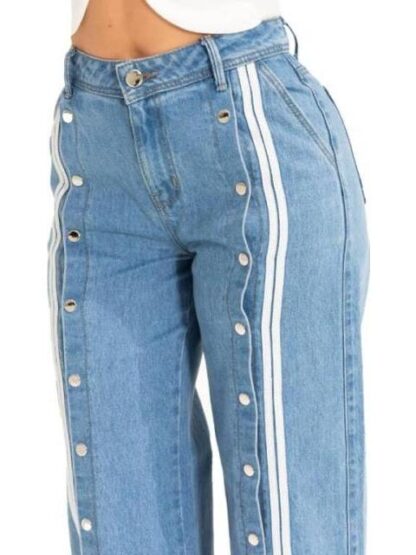 JEANS WIDE LEG CINTURA REGULAR GRIS FERGINO - Image 3