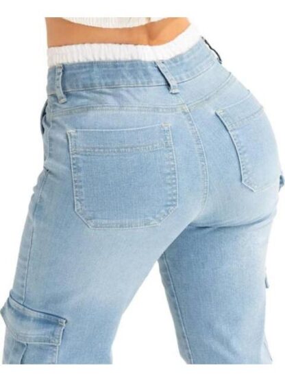 JEANS WIDE LEG CINTURA REGULAR GRIS FERGINO - Image 4