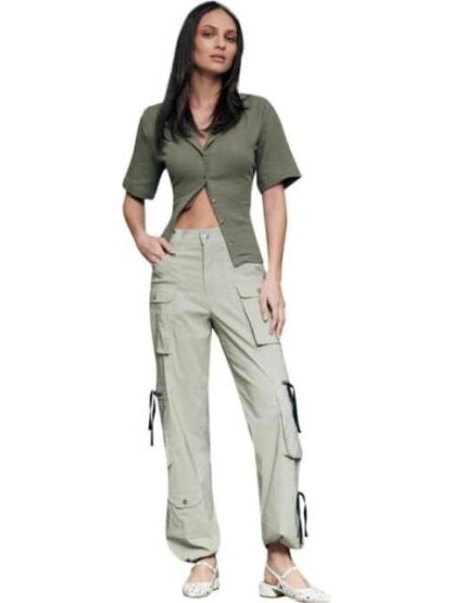 JOGGER CINTURA ALTA VERDE OLIVO ATMOSPHERE DNM - Image 2