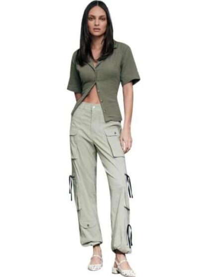 JOGGER CINTURA ALTA VERDE OLIVO ATMOSPHERE DNM - Image 4