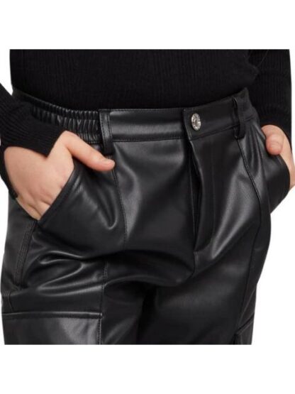 JOGGER PU JOGGER DE PU CON BOLSAS CARGO NEGRO HOLLY LAND KIDS - Image 5