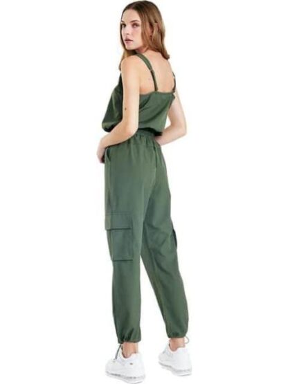 JUMPSUIT CUELLO REDONDO VERDE OLIVO HOLLY LAND - Image 4