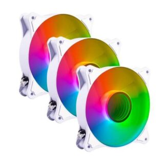KIT 3 VENTILADORES DE 120MM ARGB BALAM RUSH EOLOX BLAZE EX90KW VELOCIDAD 1500 RPM FLUJO DE AIRE 35.37