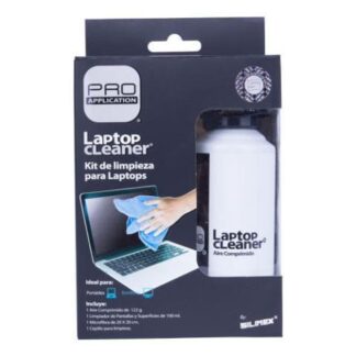 SILIMEX KIT LAPTOP CLEANER INCLUYE AIRE COMPRIMIDO 122G + LIMPIADOR LIQUIDO 100ML + CEPILLO + MICROFIBRA