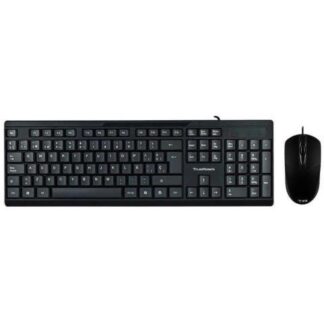 KIT DE TECLADO Y MOUSE ACTECK AC-928984 ALAMBRICO USB NEGRO