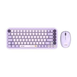 KIT DE TECLADO Y MOUSE ACTECK CREATOR CHIC K- COLORS MK480 INALAMBRICO RF INALAMBRICO MORADO ESPANOL