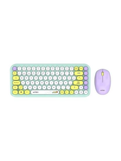 KIT DE TECLADO Y MOUSE ACTECK CREATOR CHIC K- COLORS MK480 INALAMBRICO RF INALAMBRICO MULTICOLOR ESPANOL