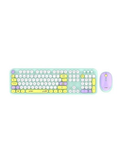 KIT DE TECLADO Y MOUSE ACTECK CREATOR CHIC K- COLORS MK485 INALAMBRICO RF INALAMBRICO MULTICOLOR ESPANOL