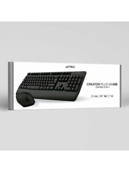 KIT DE TECLADO Y MOUSE ACTECK CREATOR PLUS MK465 INALAMBRICO USB NEGRO - Image 6
