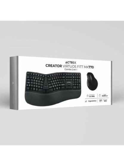 KIT DE TECLADO Y MOUSE ACTECK CREATOR VIRTUOS FITT MK770 INALAMBRICO RF INALAMBRICO NEGRO (ESPANOL) - Image 7