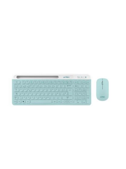 KIT DE TECLADO Y MOUSE ACTECK CREATOR VIRTUOS SILK MK720 INALAMBRICO BLUETOOTH AZUL ESPANOL