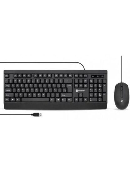 KIT DE TECLADO Y MOUSE BROBOTIX 6007198 ALAMBRICO USB NEGRO ESPANOL