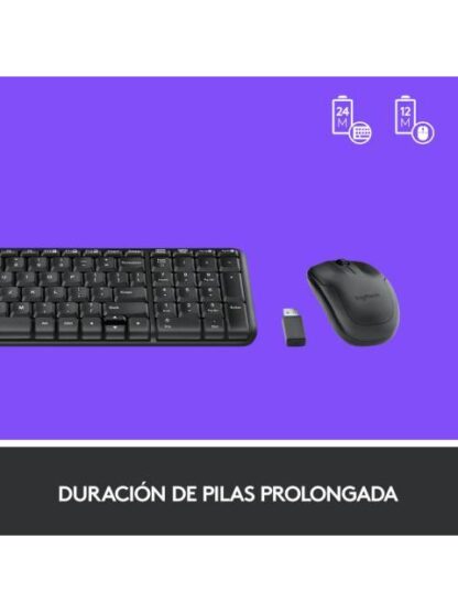 KIT DE TECLADO Y MOUSE LOGITECH MK220 INALAMBRICO USB NEGRO (ESPANOL) - Image 6