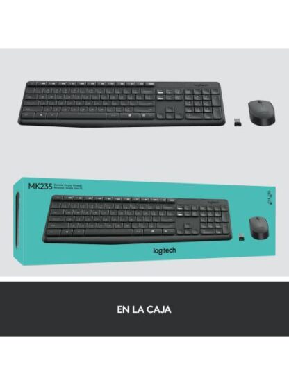 KIT DE TECLADO Y MOUSE LOGITECH MK235 INALAMBRICO USB NEGRO (ESPANOL) - Image 8