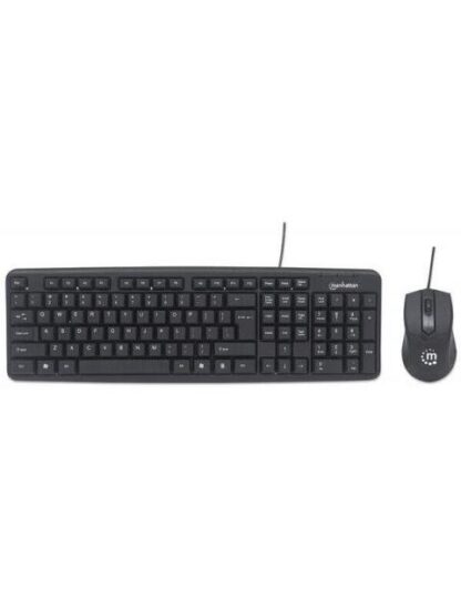 KIT DE TECLADO Y MOUSE MANHATTAN 178464 ALAMBRICO USB NEGRO (ESPANOL) - Image 2