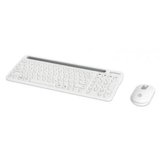 KIT DE TECLADO Y MOUSE MANHATTAN 180580 INALAMBRICO RF INALAMBRICO-BLUETOOTH BLANCO INGLES