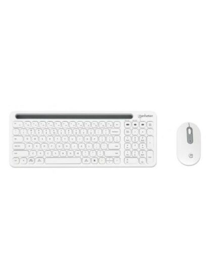 KIT DE TECLADO Y MOUSE MANHATTAN 180580 INALAMBRICO RF INALAMBRICO-BLUETOOTH BLANCO INGLES - Image 7