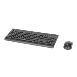 KIT DE TECLADO Y MOUSE MANHATTAN 180771 INALAMBRICO RF INALAMBRICO NEGRO INGLES