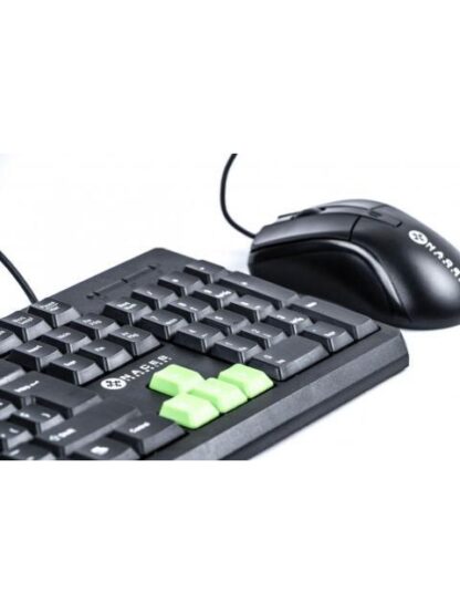 KIT DE TECLADO Y MOUSE NACEB NA-457 ALAMBRICO USB NEGRO (ESPANOL)