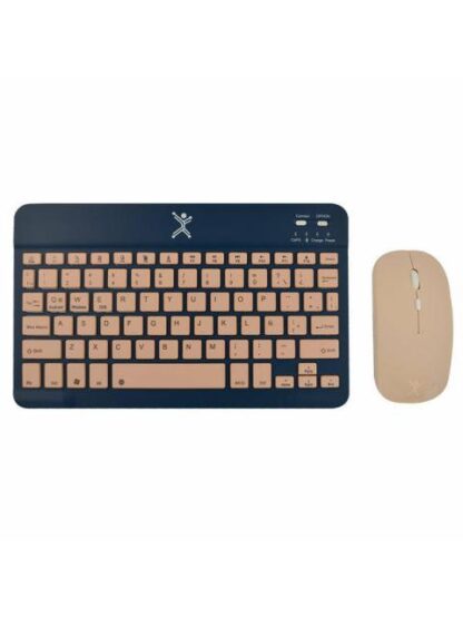 KIT DE TECLADO Y MOUSE PERFECT CHOICE GENOVA INALAMBRICO RF INALAMBRICO + BLUETOOTH AZUL (ESPANOL)