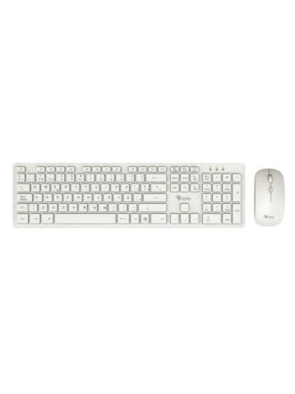 KIT DE TECLADO Y MOUSE STYLOS STPKTM5W INALAMBRICO USB BLANCO ESPANOL