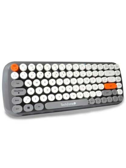 KIT DE TECLADO Y MOUSE TECHZONE TZ20COMB01-INA INALAMBRICO USB GRIS-NARANJA-BLANCO (INGLES) - Image 2