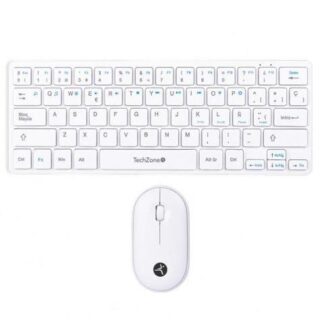 KIT DE TECLADO Y MOUSE TECHZONE TZACCBI04 RF INALAMBRICO USB BLANCO (ESPANOL)