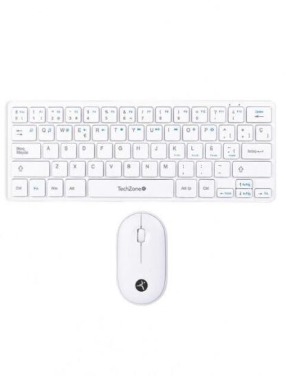 KIT DE TECLADO Y MOUSE TECHZONE TZACCBI04 RF INALAMBRICO USB BLANCO (ESPANOL)