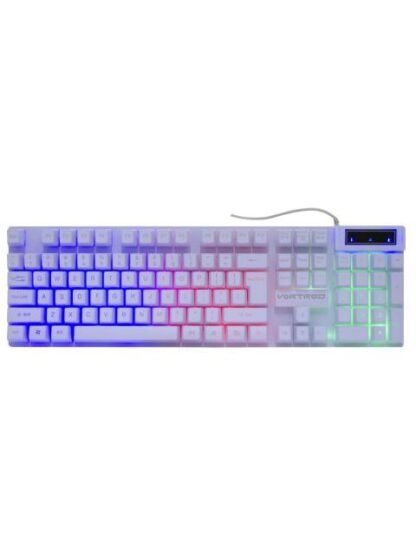 KIT GAMER DE TECLADO MOUSE AUDIFONOS Y MOUSEPAD VORTRED ALAMBRICO USB MORADO (INGLES) - Image 2