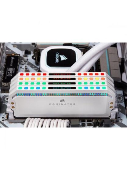 KIT MEMORIA RAM CORSAIR DOMINATOR PLATINUM RGB DDR4 4000MHZ 32GB (4 X 8GB) CL19 XMP BLANCO - Image 2