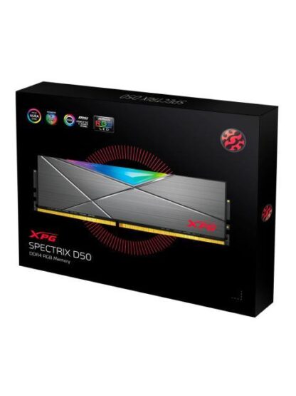 KIT MEMORIA RAM XPG SPECTRIX D50 RGB DDR4 3200MHZ 16GB - 2 X 8GB CL16 XMP GRIS - Image 4