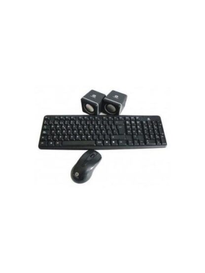 KIT TECLADO MOUSE Y BOCINAS NACEB NA-228 - NEGRO