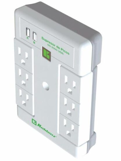 KOBLENZ SUPRESOR DE PICOS SS-2000 USB 6 CONTACTOS 2X USB 2000 JOULES - Image 2