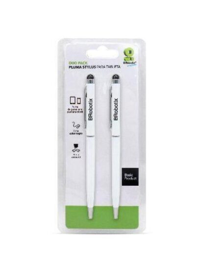 LAPIZ DIGITAL BROBOTIX STYLUS PARA TABLET DOU-PACK BLANCO 6000397 - Image 2