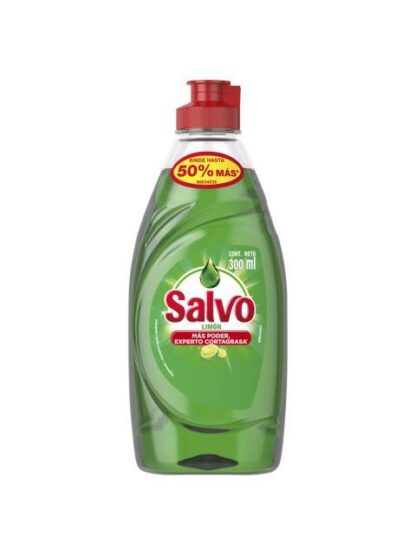 LAVATRASTES SALVO LIQUIDO LIMON BOTELLA 300 ML