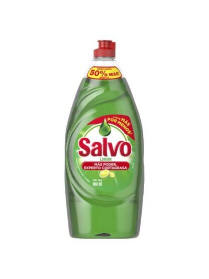 LAVATRASTES SALVO LIQUIDO LIMON BOTELLA 900 ML