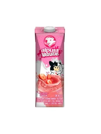LECHE SABORIZADA ALPURA SABOR FRESA 1 LITRO