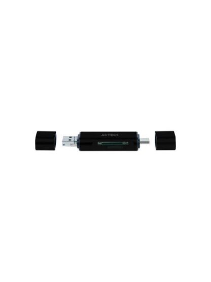 ACTECK LECTOR DE MEMORIA DH450 MICROSD USB A-C NEGRO - Image 2